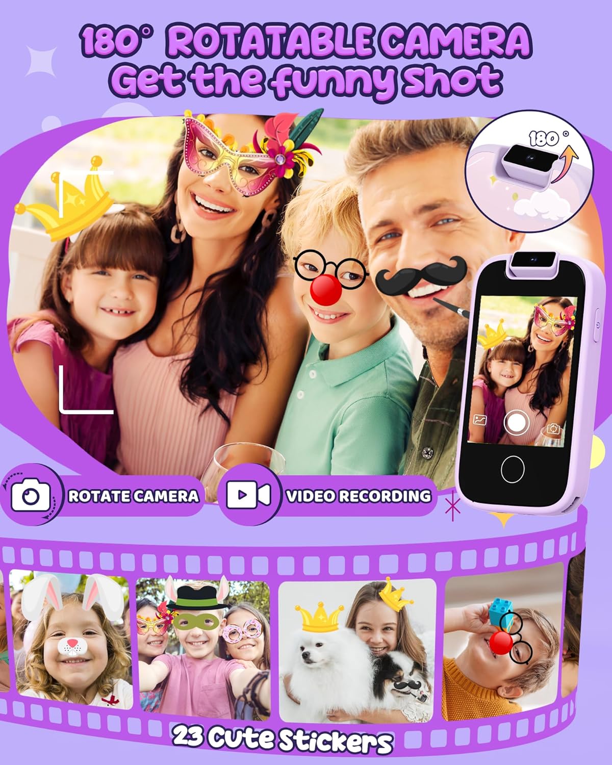 Teléfono para niñas cámara dual y juegos (USADO)