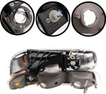 Faros transparentes cromadas para Silverado 00-06 Tahoe Suburban 1500 2500/99-02
