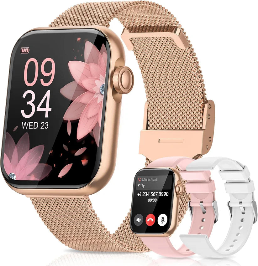 Reloj inteligente fitness HD con 3 correas monitor de presión, etc (USADO)