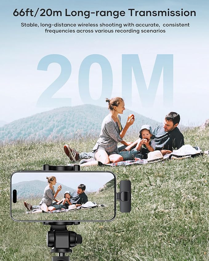 2 micrófonos de solapa inalámbricos para grabación KUKIHO