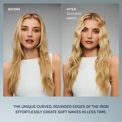 Plancha para cabello con placas vibratorias sónicas de 1", reduce el Frizz.