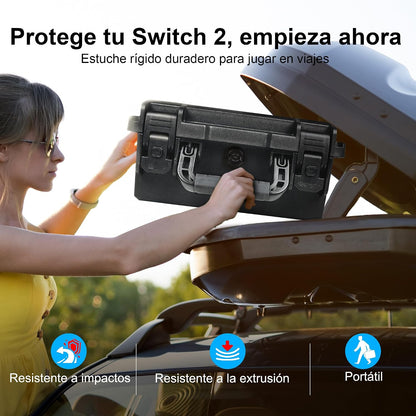Maletín Lekufee LK703, Rígido Impermeable para Nintendo Switch 2