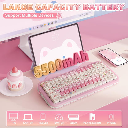 YUNZII C75 - Teclado Mecánico Inalámbrico Para Juegos.(USADO)