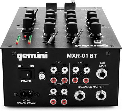 Mezclador DJ Gemini 2 Canales Bluetooth MXR-01BT