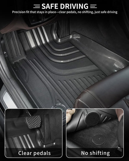 Alfombrillas de fibra de carbono aptas para BMW Serie 5 2017-2023