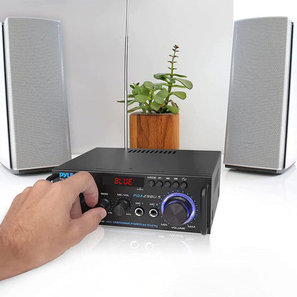 Amplificador de potencia estéreo inalámbrico Bluetooth PYLE