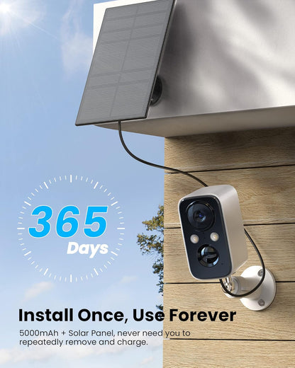 Cámaras de seguridad de panel solar inalámbricas para exterior. FOAOOD