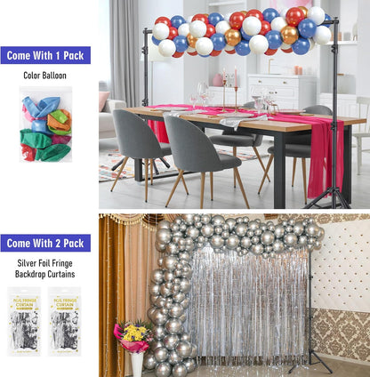 Soporte de fondo ajustable para fiestas y estudio de fotografía.