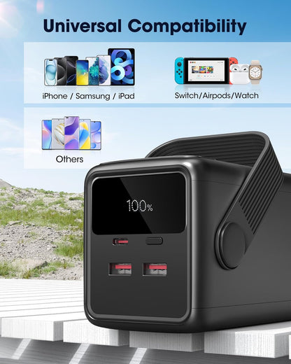 Cargador portátil de 80000 mAh, batería USB C de carga rápida. USADO