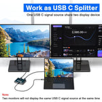 Conmutador USB C bidireccional 2 en 1 salida, 1 entrada -2 salidas