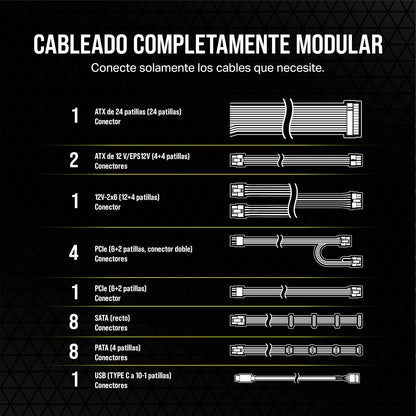 Fuente Poder Corsair HX1000i 1000W ATX 3.0 Modular 80+