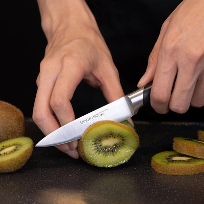 Linoroso, cuchillo de cocina de 3.5", acero al carbono aleman.(USADO)