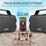 Altavoz Bugani M90, Bluetooth de 40W, Impermeable IPX6, Sonido stereo