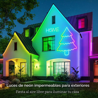 Cuerda de luces de neón Ailbton de 150 ft, Con control remoto RGB
