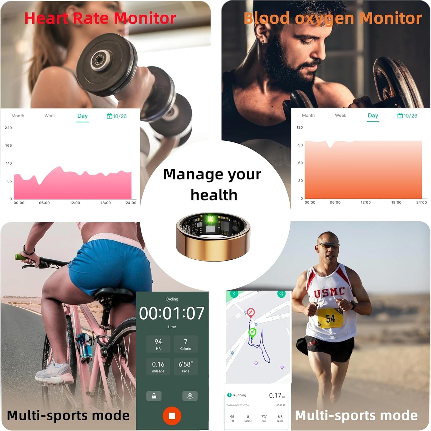 Anillo inteligente actividad física IP68 #12