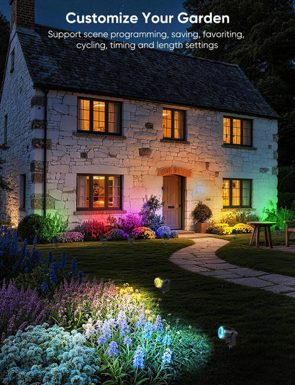 Luces de jardín Appeck C6612-E, con estacas RGBW, con control-App
