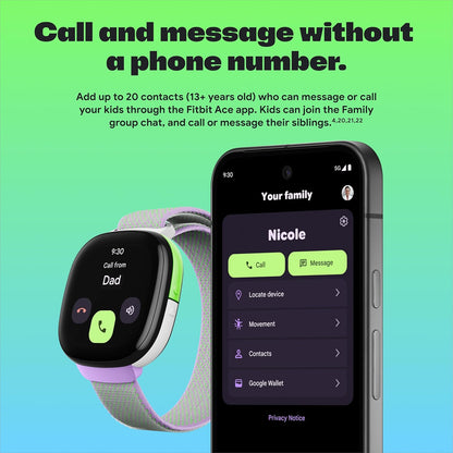 Reloj Inteligente para niños, Fitbit Google Ace LTE, (DETALLE CAJA).