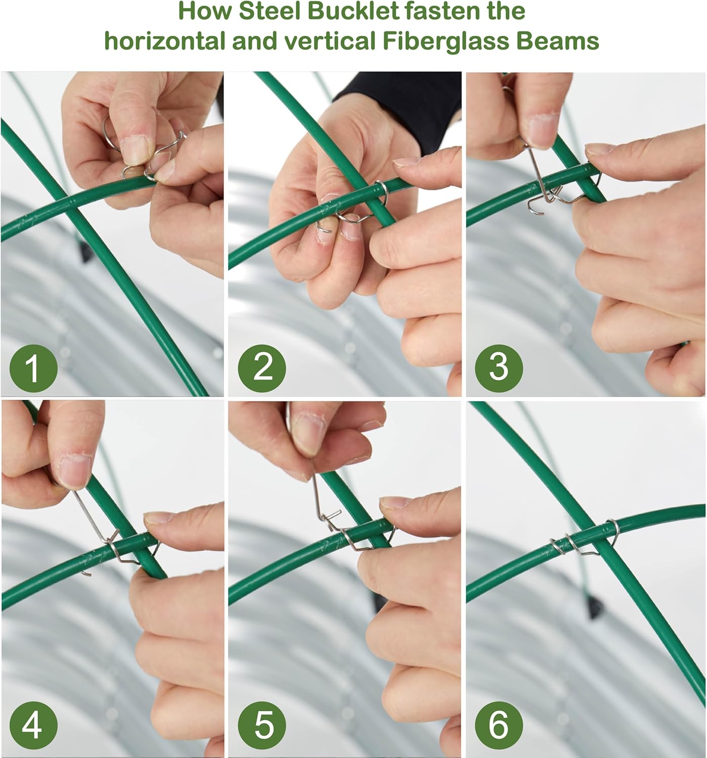 Cama elevada galvanizada de 4 x 2 x 1, para invernadero.