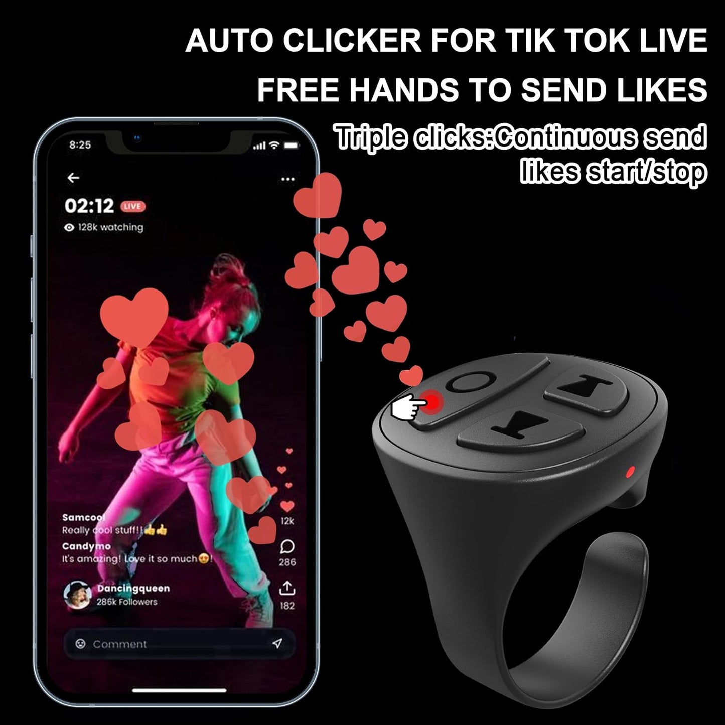 SOFAMIRI TikTok - Anillo de desplazamiento automático