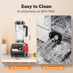 Licuadora Profesional 1800W 70Oz Sin BPA HS-206D ROJA