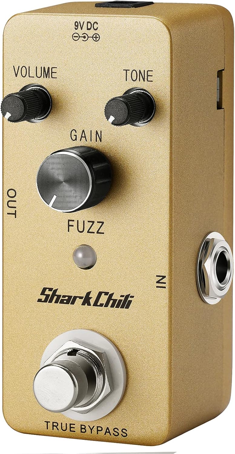 Fuzz Single Effect True Bypass para guitarra eléctrica, SharkChili.