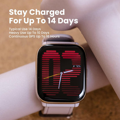 Smartwatch Amazfit Active, Pantalla AMOLED, Entrenador Inteligente IA