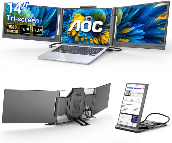 Monitor portátil AOC extensor de visualización para laptop