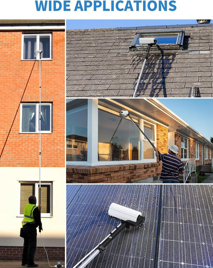 Kit de cepillo de limpieza de paneles solares eléctrico, (USADO)