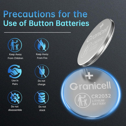 Granicell, Batería compatible con Apple AirTag CR2032, litio 3V.
