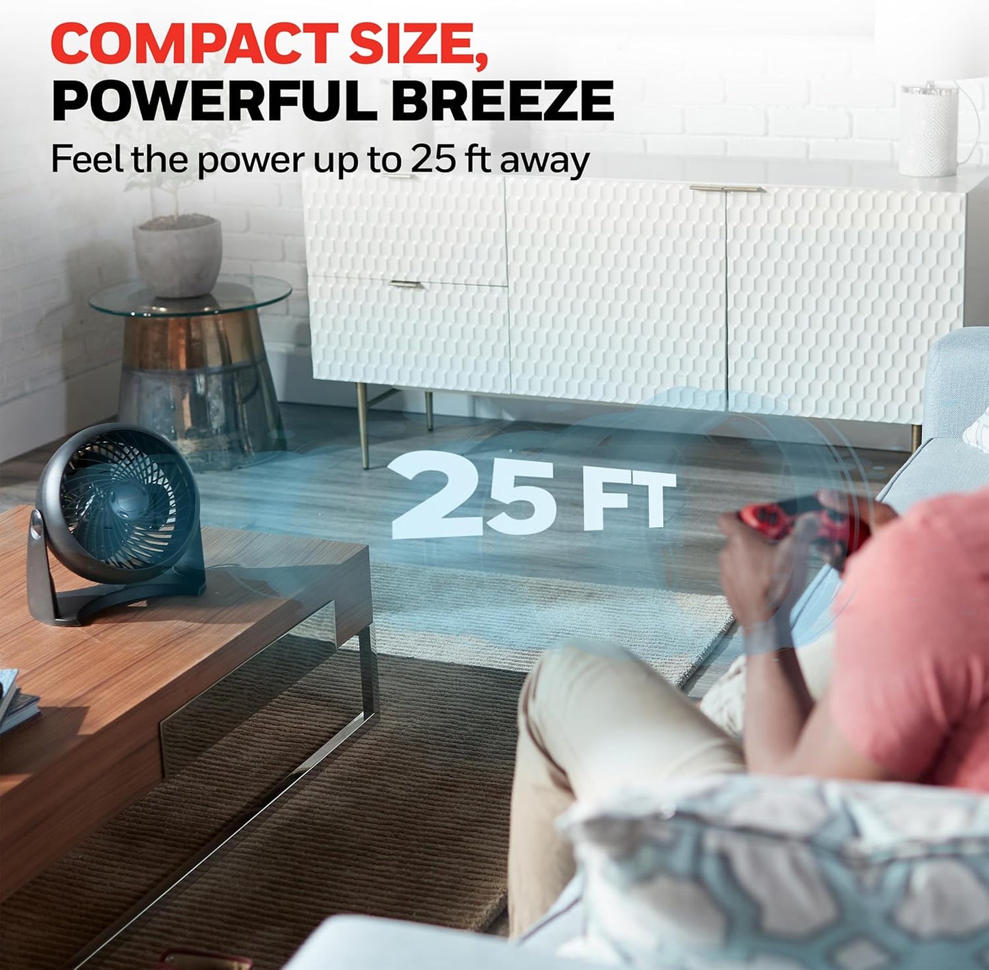 Honeywell HT-900 TurboForce,Ventilador de circulación de aire, color negro.