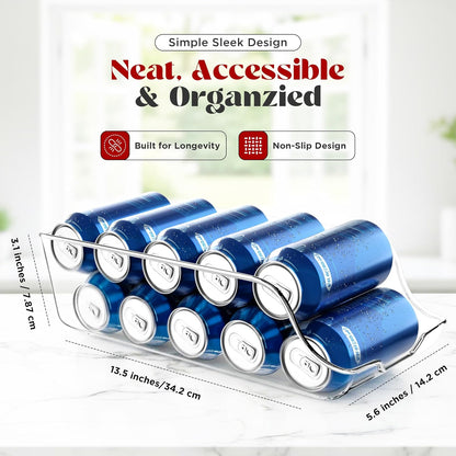 Organizadores y dispensadores de latas para refrigerador o despensa.