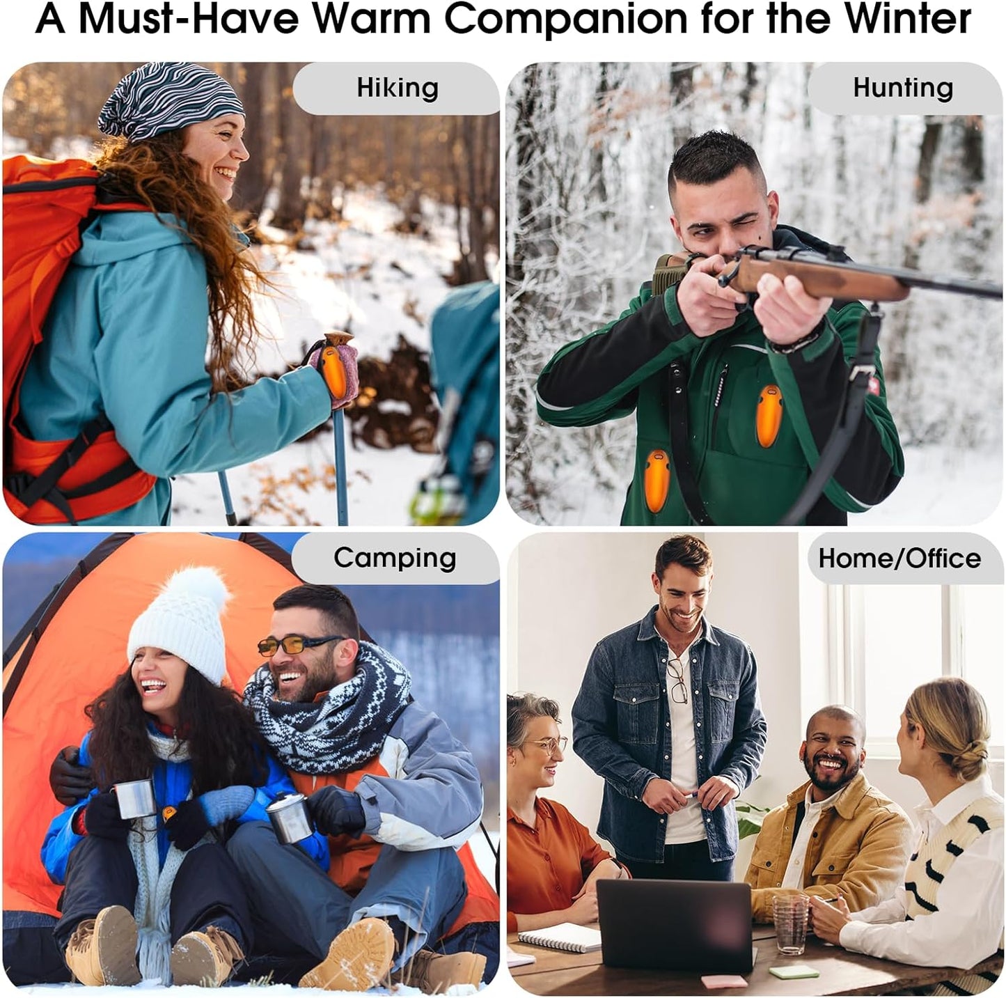 Calentadores de manos con IA recargables estuche de carga (USADO)