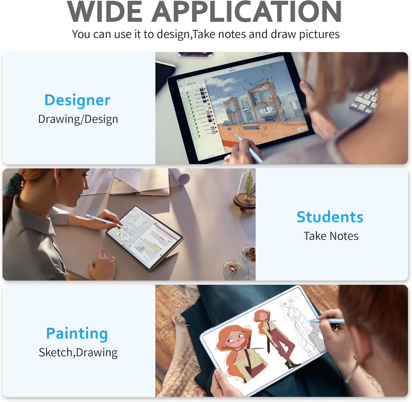 Lapiz óptico, stylus pen, compatible con pantallas táctiles.