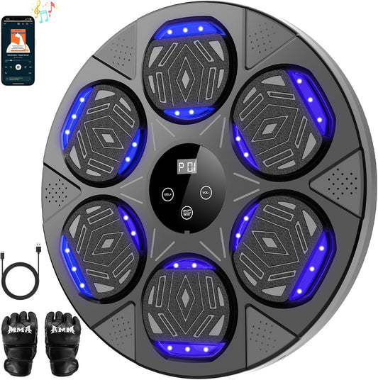 Máquina de entrenamiento de boxeo inteligente con Bluetooth y guantes de boxeo