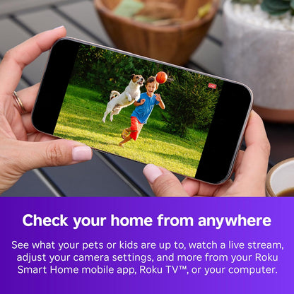 Cámara de batería para seguridad en el hogar, Roku SCB11R.