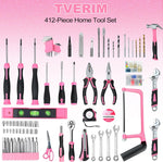 Kit de herramientas Tverim, rep. domésticas/automotrices, 412 pcs.