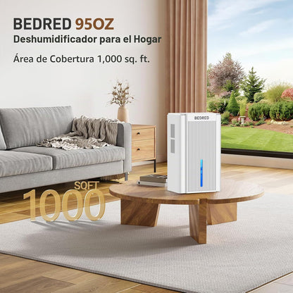 Deshumidificador de 95 onzas para el hogar, Bedred CT11, con luz.