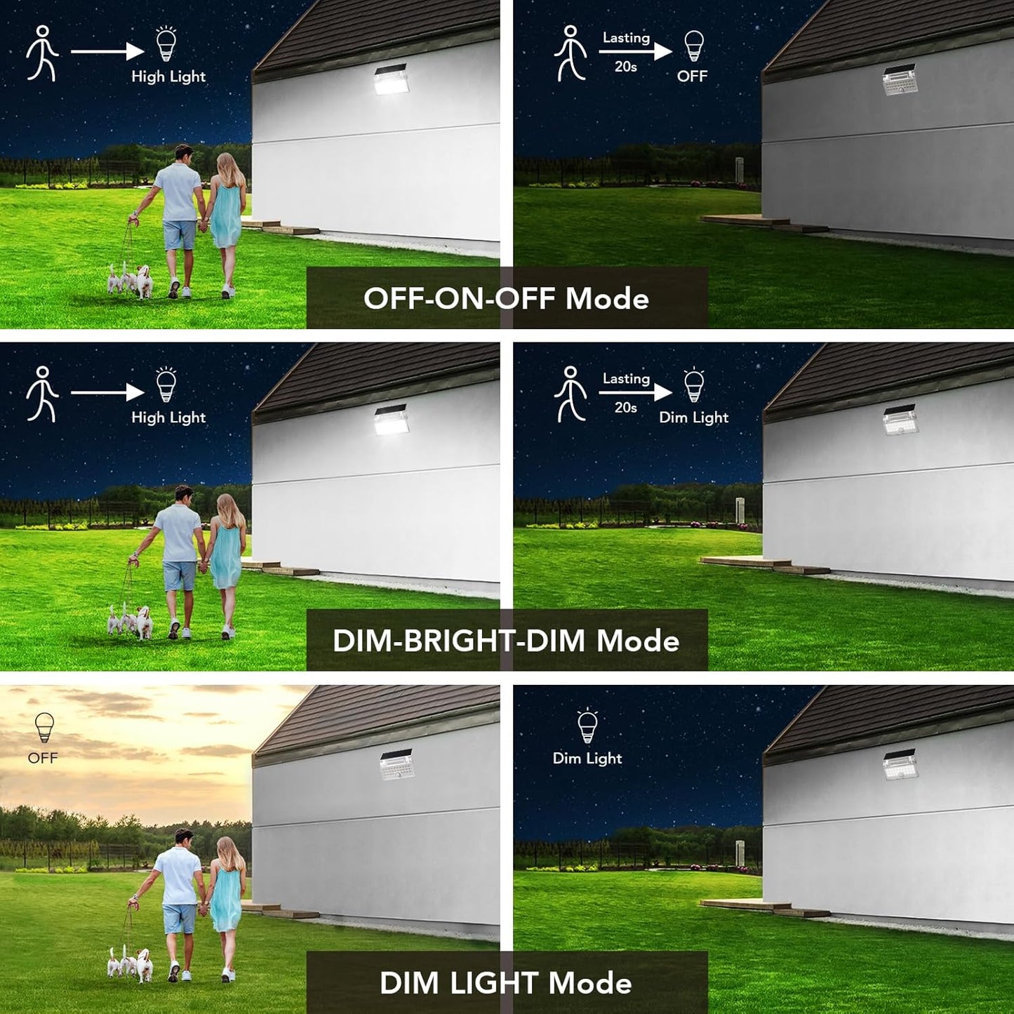 2 Luces solares para exteriores de 2600 mAh con sensor COOSOLUX