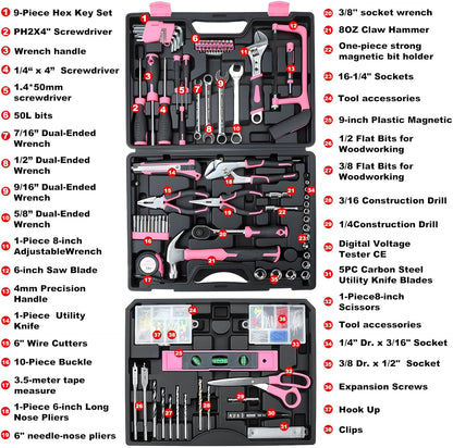 Kit de herramientas Tverim, rep. domésticas/automotrices, 412 pcs.