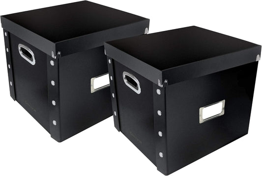 2 Cajas almacenamiento discos de vinilo 12"