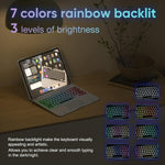 Funda de teclado desmontable para iPad Pro 12.9", DOQO.(USADO).