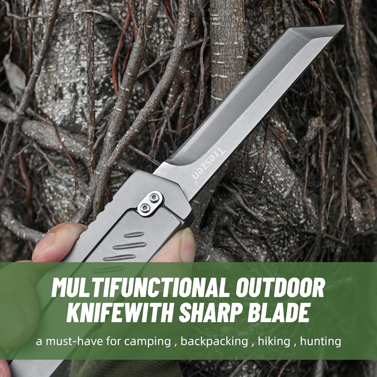 Navaja plegable con bloqueo Treszen Carrot Knife, (DETALLE).