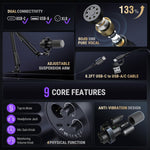 Kit de micrófono de podcast Fifine K688CT, con brazo articulado