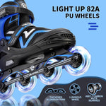 Patines En Línea Ajustables Con Luces LED TALLA XL 26CM
