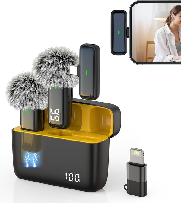 NPTCL - Micrófono inalámbrico para iPhone Android.