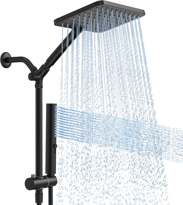 Cabezal de ducha Hombeter con combo de mano, Desmontable 10".