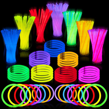 Glow Sticks Bulk 8" pulseras que Brillan en la Oscuridad, 400pcs.