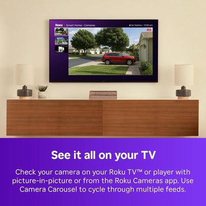 Cámara de batería para seguridad en el hogar, Roku SCB11R.