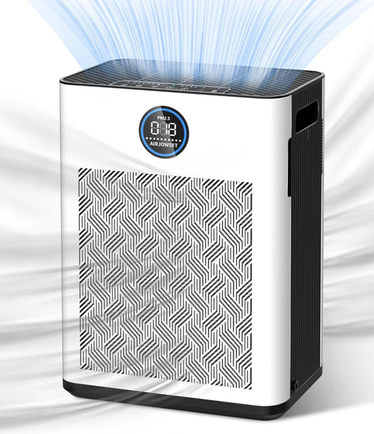 Purificador de aire, Aijowset, filtro HEPA, temporizador.