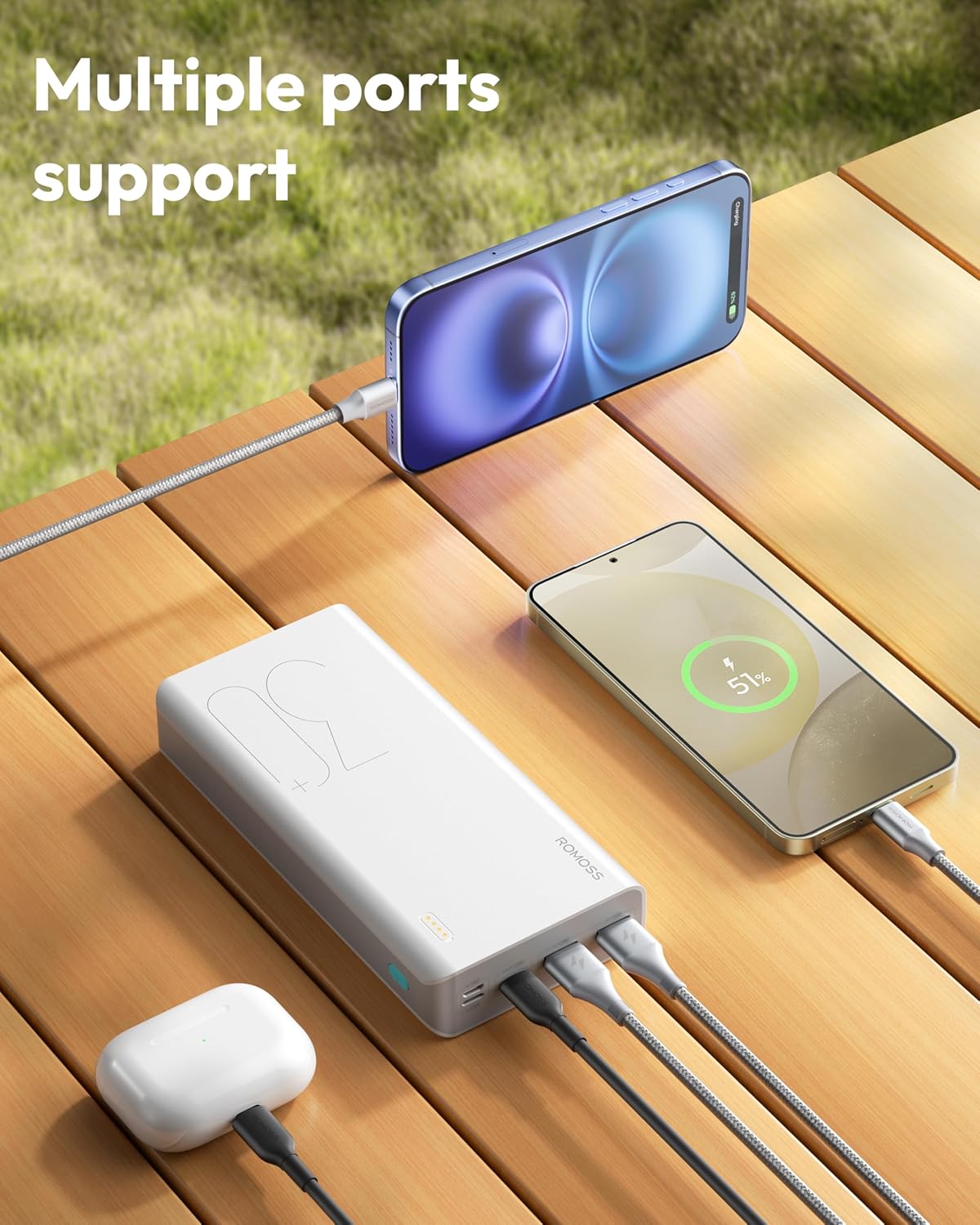 Bateria powerbank portatil Romozz 30000mAh